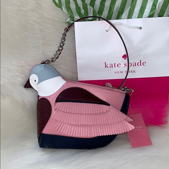 AUTHENTIC KATE SPADE LOVE BIRDS PINK MULTI COLOR CROSSBODY BAG - Picture 3 of 11